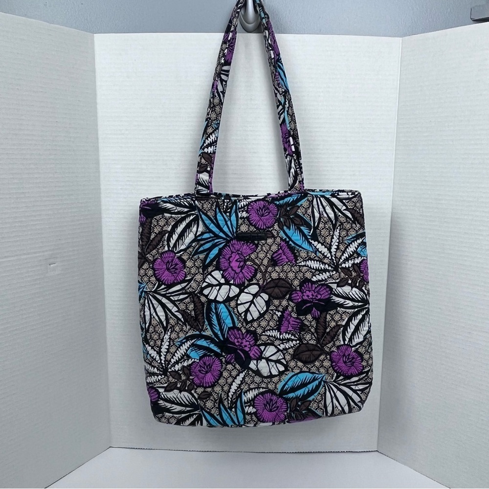 Vera Bradley Quilted Magnetic Close Medium Tote in Canyon Road Pattern; Travel